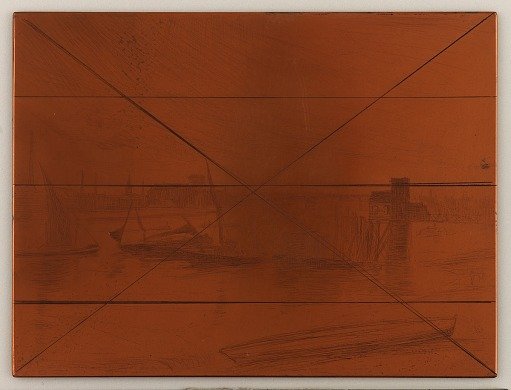 Etching plate: Early Morning, Battersea