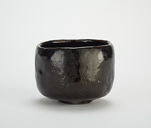 Tea bowl with design of seedling pines, named <em>Okina</em>