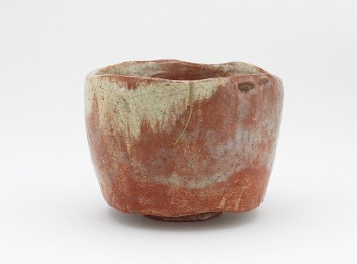 Tea bowl, copy of "Kaga Koetsu," unknown Raku ware workshop