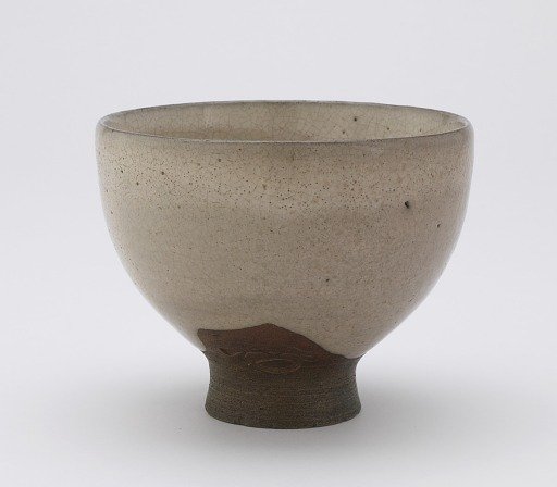 Inkyuzan ware tea bowl in Goki shape, with impressed cipher