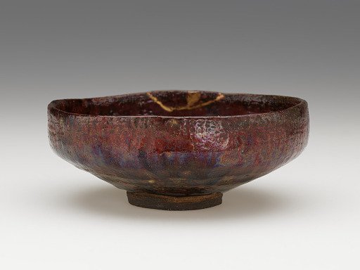 Ohi ware shallow tea bowl