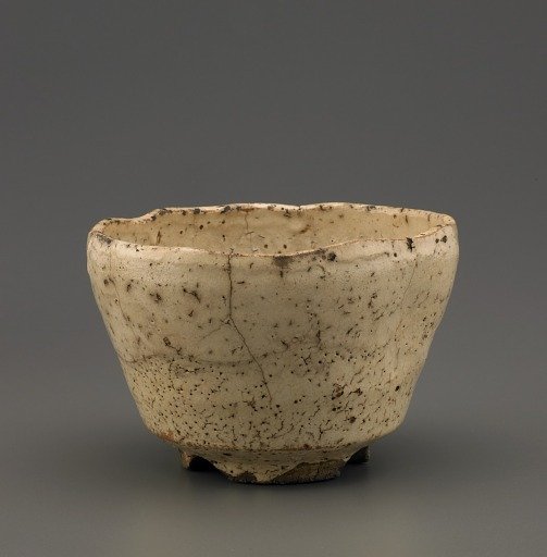 Tea bowl with notched foot, Hagi ware