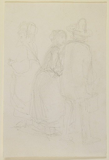 Group of three standing figures