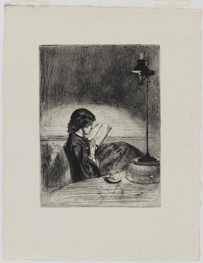 Reading by Lamplight