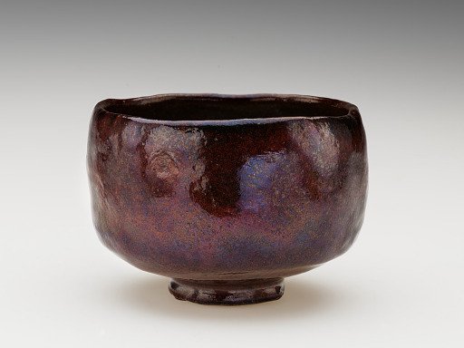 Tea bowl, named "Omokage" (Memory), unknown Raku ware workshop