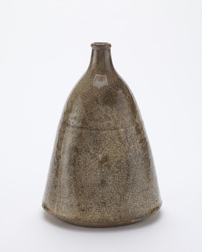 Mino or Inuyama ware sake bottle