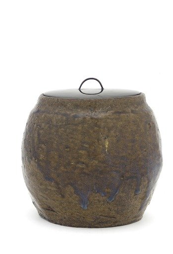 Tea ceremony water jar, Takatori or Karatsu ware