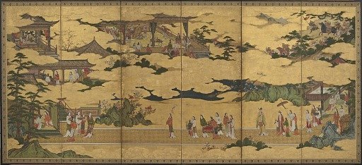 Scenes from the life of the Ming Huang Emperor and Yang Guifei (one of a pair with F1901.20)