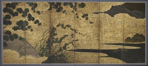 Landscape with flowering vines