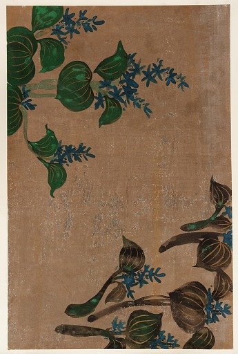Water plants with blue flowers