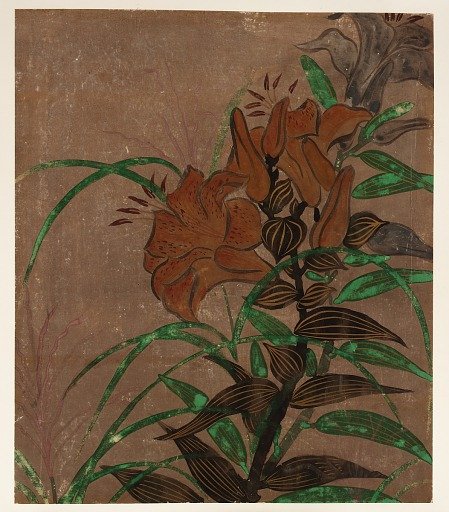 Tiger lilies and grass