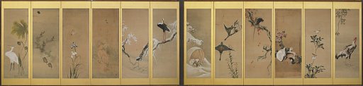 Birds, Animals, and Plants Representing the Twelve Months