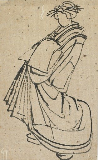 Sketch of a courtesan