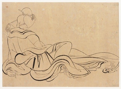 Seated woman scratching her head