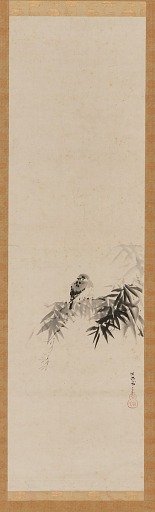 Bird on a bamboo branch