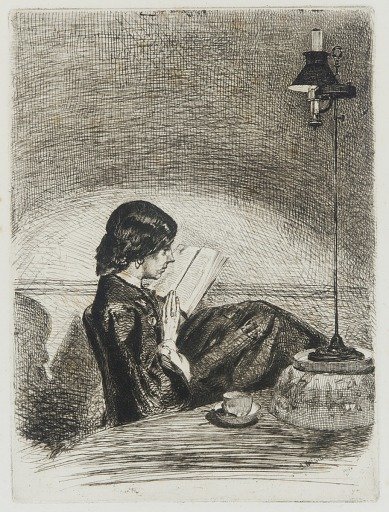 Reading by Lamplight