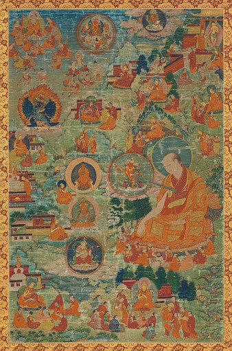 Tsong-kha-pa and scenes from his life