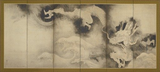 Dragons and Clouds 雲龍図屏風 （右隻）