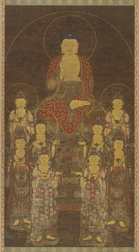 Buddha Amitabha (Amita) and the Eight Great Bodhisattvas
