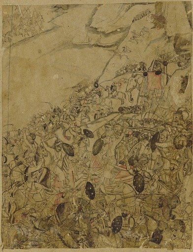 A Battle on the banks of a river