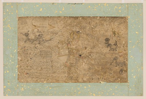 Shah Jahan and his son Dara Shikoh hunting