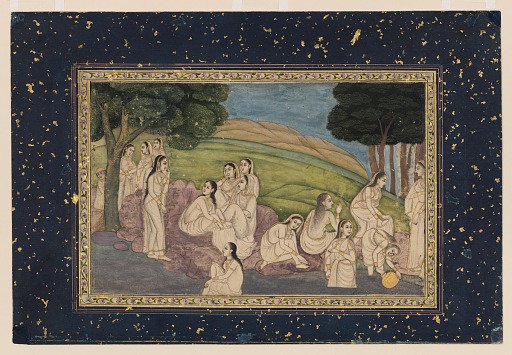 A group of women, bathing