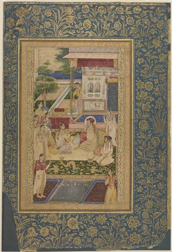 Jahangir and Prince Khurram entertained by Nur Jahan