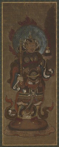 One of the twelve deva: Bishamon-ten (<em>Vaisravana</em>)