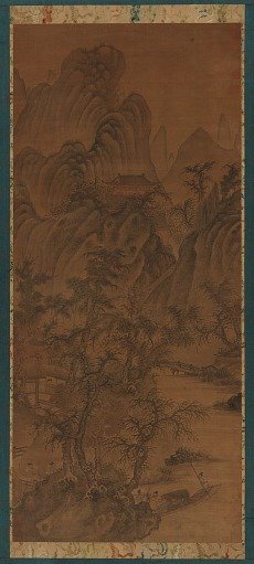 Landscape with farm buildings and figures