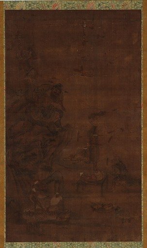 Zhong Kui taming the Five Pestilences
