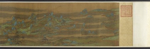 Landscape in blue and green