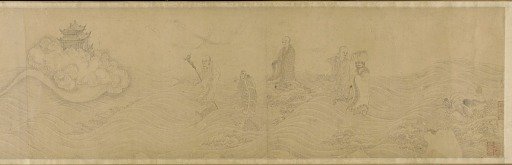Luohans crossing the sea