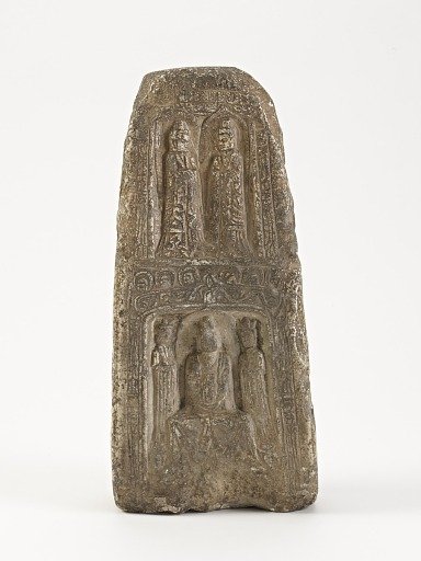 Seated Buddhas, bodisattva (<em>Samantabhadra</em>) with elephant, and other figures