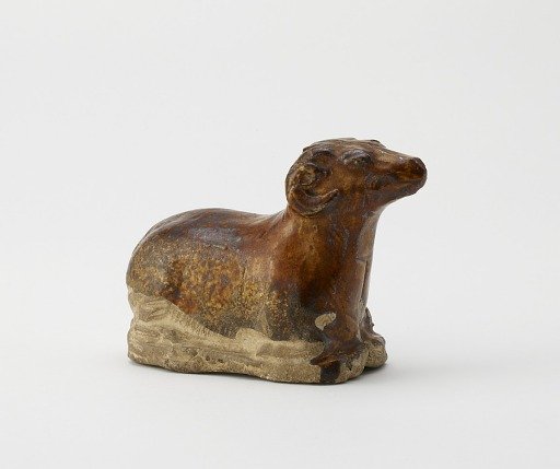 Tomb figure of a kneeling ram