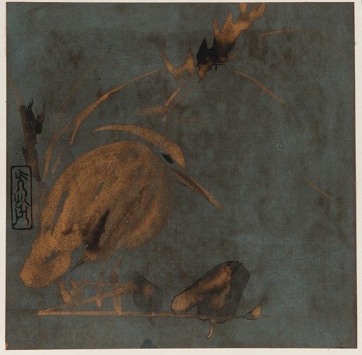 Heron and reeds