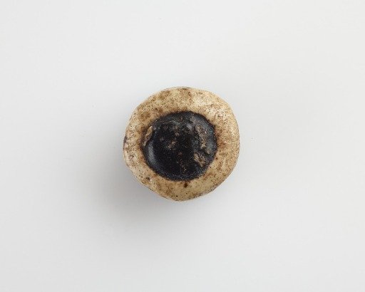 Eye-bead, with a horizontal bore
