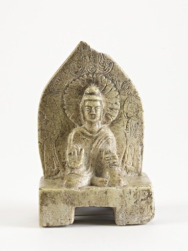Seated Buddha with figures