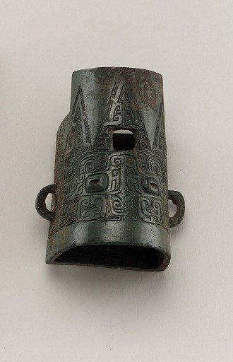 Draft pole heel pipe with mask (<em>taotie</em>)