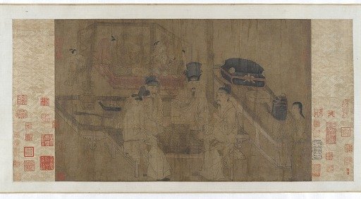 The double screen: Emperor Li Jing watching his brothers play weiqi 重屏圖