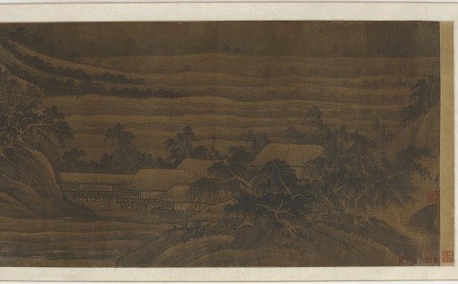 River valley with houses and temples