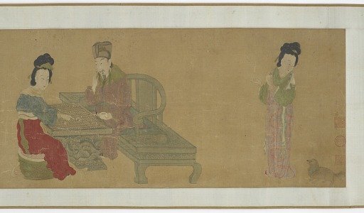 Emperor Minghuang and consort Yang Playing Weiqi