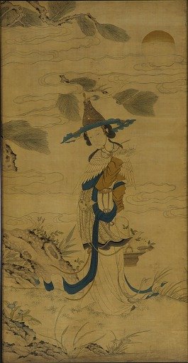 Female immortal with a basket