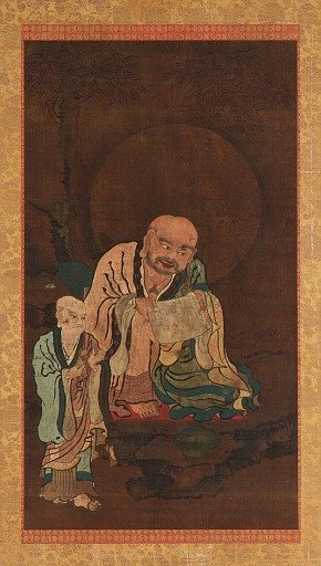 A luohan and an attendant