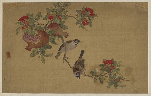 Birds, fruit, and flowers