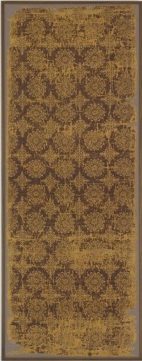 Textile with floral medallions and lozenges
