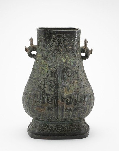 Ritual wine container (<em>hu</em>) with masks