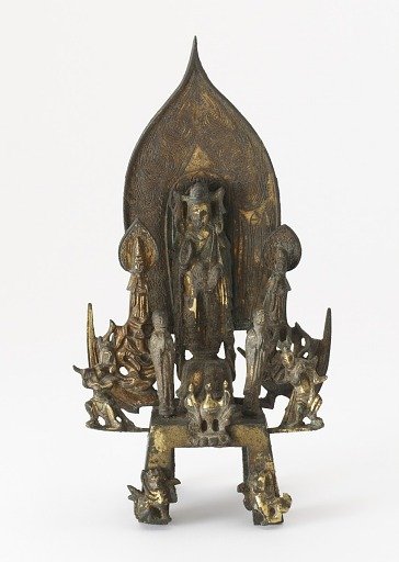 Standing Bodhisattva with attendants