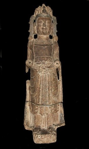 Standing figure of Bodhisattva: both hands missing, and minor injuries