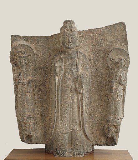 The Buddha Gautama Sakyamni (Shih-chia) and attendant divinities
