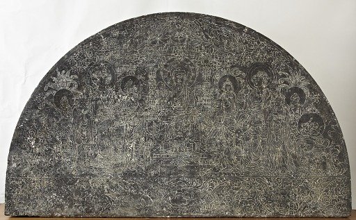 Lintel possibly showing the Western Paradise of the Buddha Amitabha